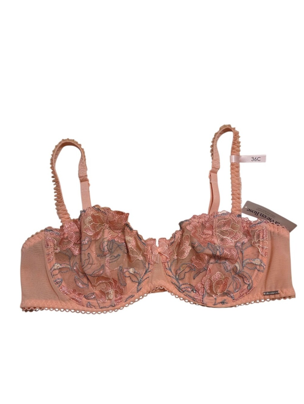 La Vie En Rose Floral Balconette Bra